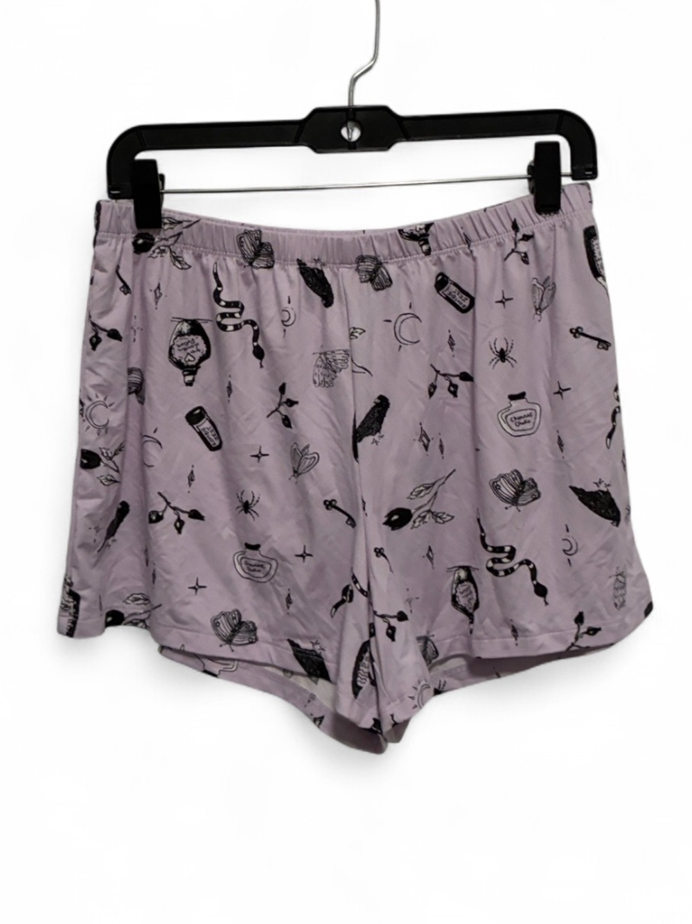Hyde and Eek Lavender Goth Halloween Printed Lounge Sleep Shorts